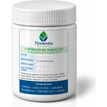 Timentis Purative Sitrülin Malat (L-Citrulline-Dl-Malate 2:1) 100 Gram
