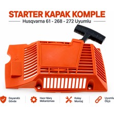 Algaride Husqvarna 61  268  272 Uyumlu Starter Kapak Komple  Motorlu Testere Marş Kapağı Ipli Çekme Mekanizması
