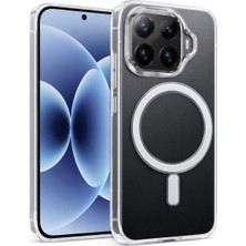 Vissona Mi 15 T Pro Uyumlu Kamera Korumalı Magsafe Wireless Şarj Özellikli Lüks Şeffaf Silikon Telefon Kılıfı