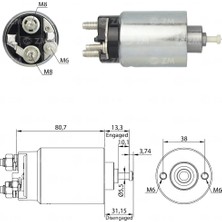 Zm 1761 Marş Otomatiği 12V Civatalı F3RZ11390A / F78Z11390AA