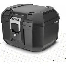 Shad TR41 Silver Motosiklet Arka Çanta 41 Litre Kapasiteli Top Case Motor Çanta Alümimyum