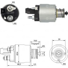Zm 4492 Marş Otomatiği 12V D7ES6 Soketli 494809 Volkswagen Audi Seat Skoda