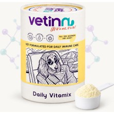 Daily Vitamix - Köpek Vitamin Bağışıklık Desteği, Günlük Kullanım, Toz Form, 21 Vitamin ve Mineral