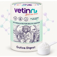 Gutiva Digest - Köpek Sindirim Sağlığı Destekleyici, Toz Form, Prebiyotik ve Probiyotik, Diyare ve Dışkı Formu Düzenleyici, Bağışıklık Desteği