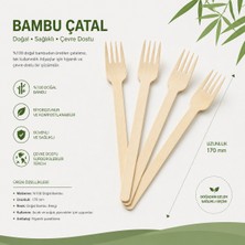 Tek Kullanımlık Bambu Çatal 100ADET