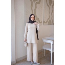 İmaj Butik Taş Bürümcük Tunik Pantolonlu Takım