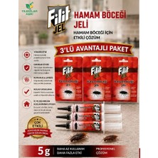 Filit 3 Adet  Hamam Böceği Jeli 5gr-Avantajlı Paket-HSR
