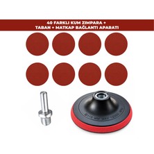 Titex Cırt Zımpara Seti 115 mm | 42 Parça | Matkap Aparatlı | Ahşap ve Metal Uyumlu