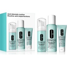 Clinique Akne Karşıtı Bakım Rutini Tonik Losyon 200ML, Temizleme Köpüğü 50ML, Bakım Kremi 50ML