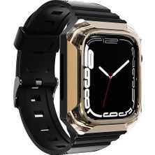 Halkhouse Apple Watch 2/3/4/5/6/7/8/9/se 40MM Kasa Koruyuculu Kordon Korunaklı Silikon