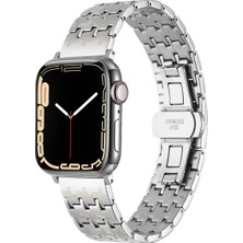 Halkhouse Apple Watch 2/3/4/5/6/7/8/9/se/ultra 2/42/44/45/49 ve Seri 10 46MM Kordon Premium Metal