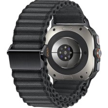 Halkhouse Samsung Galaxy Watch 7 Ultra 47MM Kordon Hasır Örgülü Metal Toka