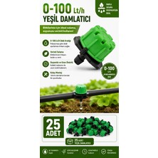 Üredrip 25 Adet Debi Ayarlı Yeşil Damlatıcı (100LT/SAAT)-BHCALT