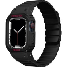 Halkhouse Apple Watch 10 46MM Kordon Kasa Koruyuculu Esnek Kırılmaz Renkli Silikon Kordon