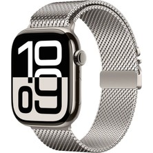Halkhouse Apple Watch 2/3/4/5/6/7/8/9/se 38/40/41MM ve Seri 10 42MM Kordon Premium Metal Strap