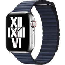 Halkhouse Apple Watch 2/3/4/5/6/7/8/9/se 38/40/41MM ve Seri 10 42MM Kordon Pu Deri Strap Kayış