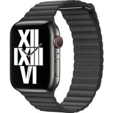 Halkhouse Apple Watch 2/3/4/5/6/7/8/9/se 38/40/41MM ve Seri 10 42MM Kordon Pu Deri Strap Kayış