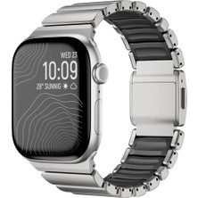 Halkhouse Apple Watch 2/3/4/5/6/7/8/9/se/ultra 2/42/44/45/49 ve Seri 10 46MM Kordon Premium Silikon Titanyum