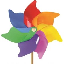 Generic 7 Kanat 45 cm Gök Kuşağı Rüzgar Gülü