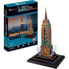 Generic Cubicfun 3D Empire State Binası Abd LED Işık Seri 3D Puzzle