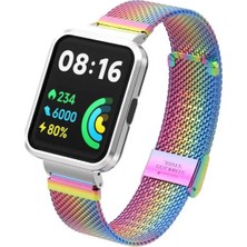 Halkhouse Xiaomi Redmi Watch 2 Lite Kordon Metal Klips Açılımlı Bükülmelere Dayanıklı Çerçeveli Dizayn