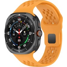 Halkhouse Samsung Galaxy Watch 7 Ultra 47MM Kordon Esnek Renkli Silikon Kırılmaz Delikli