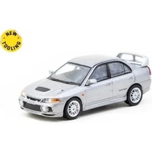 Tarmac Works 1/64 Mitsubishi Lancer Gsr Evolution Iv Silver With Tarmac Cards