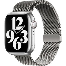 Halkhouse Apple Watch 2/3/4/5/6/7/8/9/se 38/40/41MM ve Seri 10 42MM Kordon Premium Metal Strap
