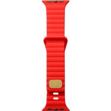 Halkhouse Apple Watch 2/3/4/5/6/7/8/9/se/ultra 2/42/44/45/49 ve Seri 10 46MM Kordon Şık Lüks Silikon Soft