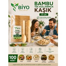 Biyo Tek Kullanımlık Bambu Kaşık 100ADET