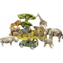 Generic Cubicfun National Geographic Kids 3D Puzzle Afrika Yaban Hayatı
