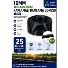 Üredrip 25 Metre 16MM 40CM Damlatıcılı Kaplamalı Damlama Borusu - BHCALT