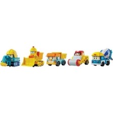 Robocar Poli Mini Inşaat Araçları 5'li Set