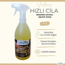 Velvox Seramik Katkılı Hızlı Cila 1l / Oto Cila & Quick Wax / Hidrofobik Koruma, Çizik Kapama,