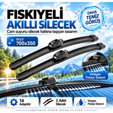 Solezon Maybach Tipi Fıskiyeli Akıllı Silecek Seti 2 Adet 14 Adaptörlü Ölçü: 700X350