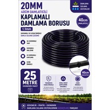 Üredrip 25 Metre 20MM 40CM Damlatıcılı Kaplamalı Damlama Sulama Borusu-BHCALT