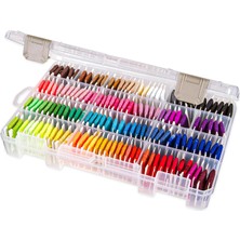 Artbin Floss Finder Bölmeli 10,75 Inç x 7,375 Inç x 4,4 ° cm Yarı Saydam, Akrilik, Çok Renkli
