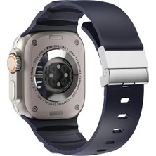 Halkhouse Apple Watch 2/3/4/5/6/7/8/9/se/ultra 2/42/44/45/49 ve Seri 10 46MM Kordon Premium Lüks Metal Tokalı