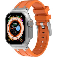 Halkhouse Apple Watch 2/3/4/5/6/7/8/9/se/ultra 2/42/44/45/49 ve Seri 10 46MM Kordon Premium Silikon