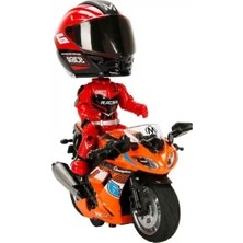 1:14 Sesli ve Işıklı Die Cast Çek Bırak Yarış Motosikleti