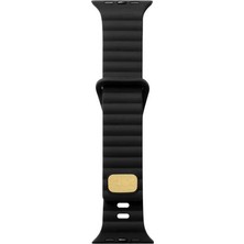 Halkhouse Apple Watch 2/3/4/5/6/7/8/9/se 38/40/41MM ve Seri 10 42MM Kordon Şık Lüks Silikon Soft