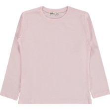 Civil Girls Civil Kız Çocuk Basic Sweatshirt | Likralı Süprem Uzun Kol | Okul Kreş ve Günlük Kullanım - Pudra