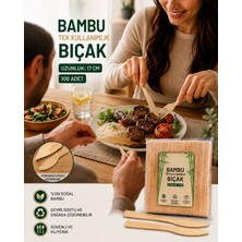 Biyo Tek Kullanımlık Bambu Bıçak 100ADET