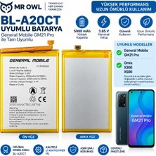 MR OWL General Mobile GM21 Pro Uyumlu BL-A20CT 5000 Mah Li-Ion Polymer Batarya