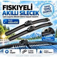 Solezon Maybach Tipi Fıskiyeli Akıllı Silecek Seti 2 Adet 14 Adaptörlü Ölçü: 650X450