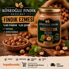Köseoğlu Fındık Giresun % 100 Giresun Kalite Fındık Ezmesi (% 80 Fındık % 20 şeker) 1000 Gr.; Yeni Mahsül.; Cam Kavanoz