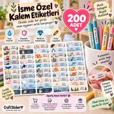 Kişiye Özel Okul Etiketi | Iskandinav Hayvanları Temalı