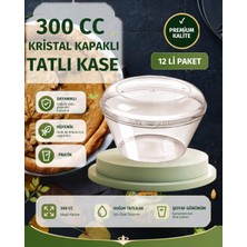 Yorulmaz Ambalaj 300 cc Kristal Kapaklı Puding Kabı CP14 12’li – Tatlı, Magnolya ve Muhallebi Için Ideal