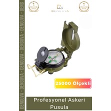 Denguva Özel Üretim Büyüteçli Döner Göstergeli Tel Kılavuzlu Metal Dayanıklı Kasa Askeri Profesyonel Pusula