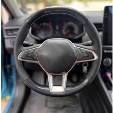 Stilix Garage Renault Clio 5 Araca Özel Direksiyon Kılıfı 5d Kristal Karbon Nokta